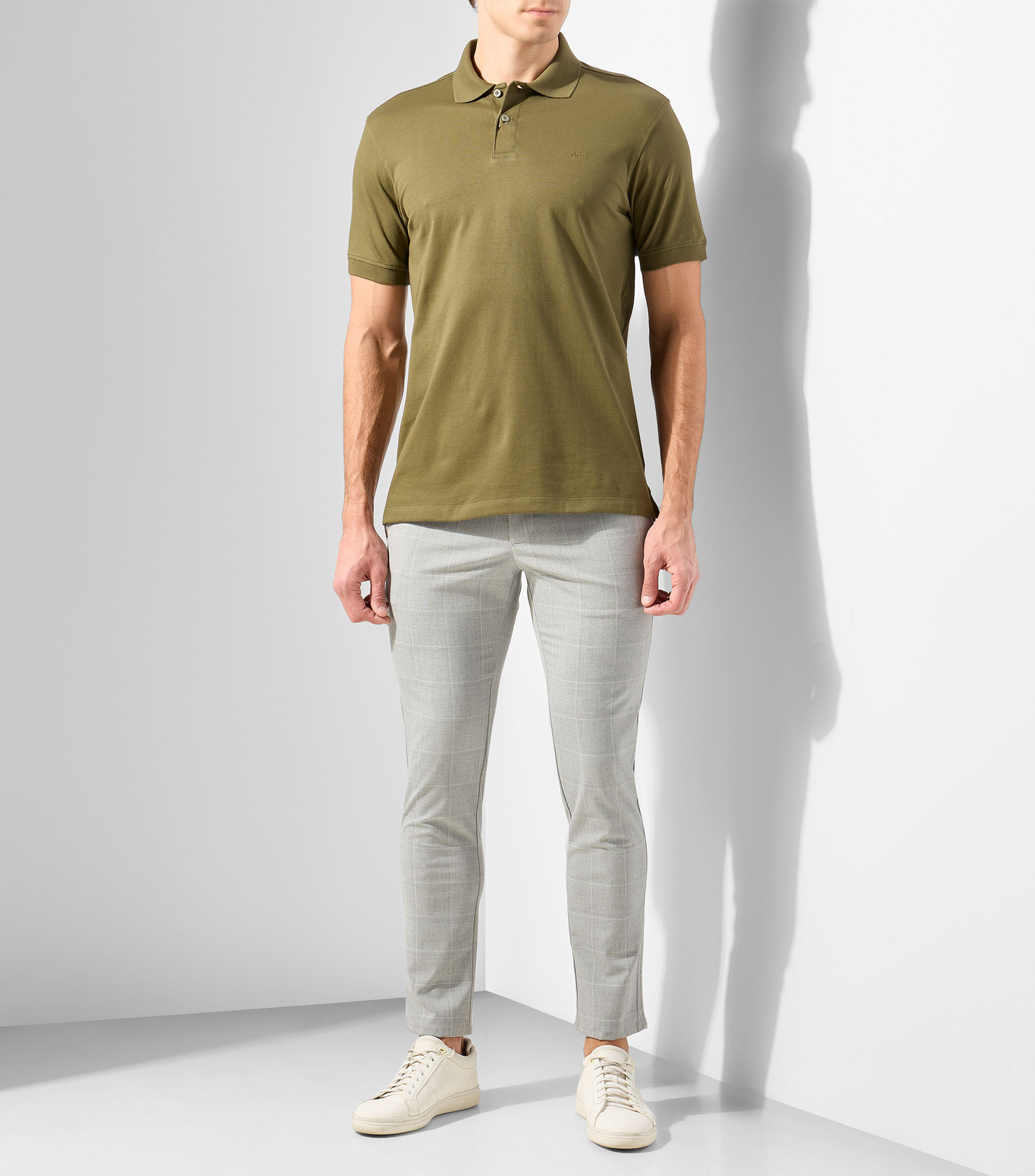 Playera polo manga corta lisa Hombre